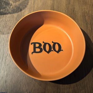 Threshold “Boo” Halloween Serving Bowl — Orange Stoneware